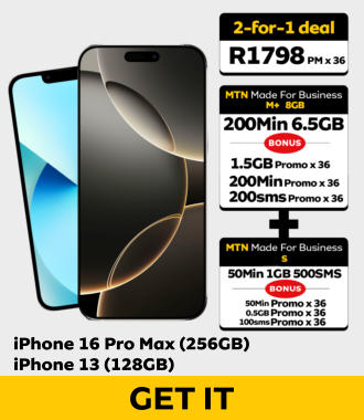 get it iPhone 16 Pro Max (256GB) iPhone 13 (128GB)