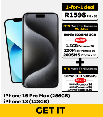 get it iPhone 15 Pro Max (256GB) iPhone 13 (128GB)