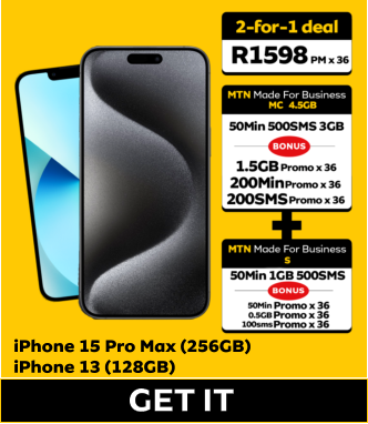 get it iPhone 15 Pro Max (256GB) iPhone 13 (128GB)