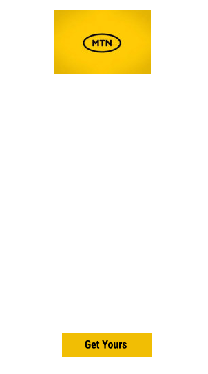 Get Yours MTN  Broadband LTE 230GB (Month-to-Month) R879 P/M Anytime Data: 230GB Work Express (08:00 - 17:00): 120GB Total Data: 350GB •	Unthrottled & Unshapped •	Fast and reliable access speeds •	No physical line installation •	One free Static IP on request •	Router Not Included